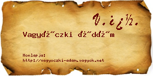 Vagyóczki Ádám névjegykártya